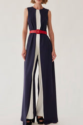 DOUBLE LAYER SLEEVELESS JUMPSUIT