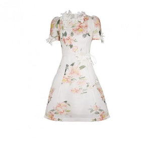 3D FLOWER SPRING MINI DRESS