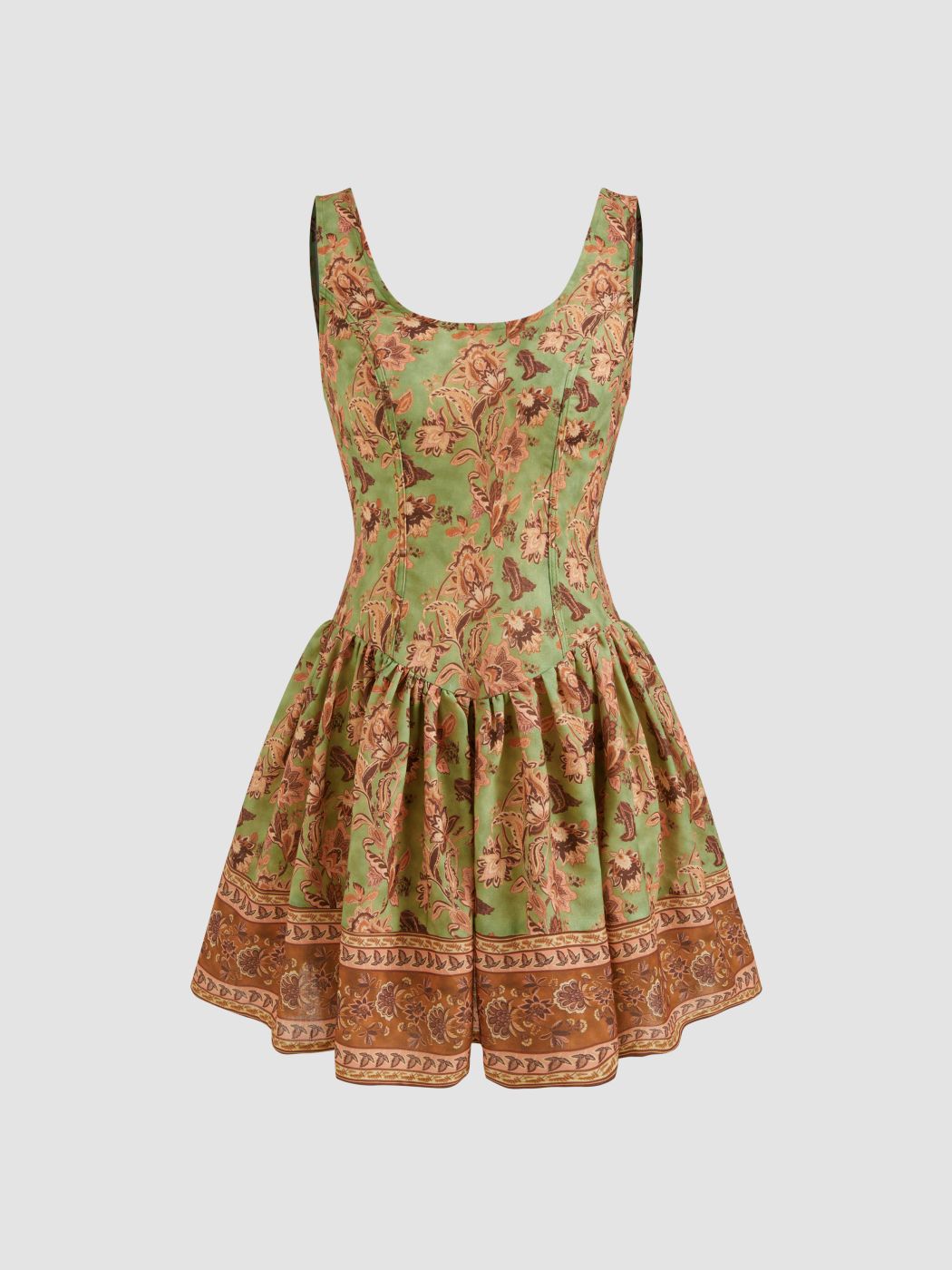 VINTAGE WILD PRINT MINI DRESS