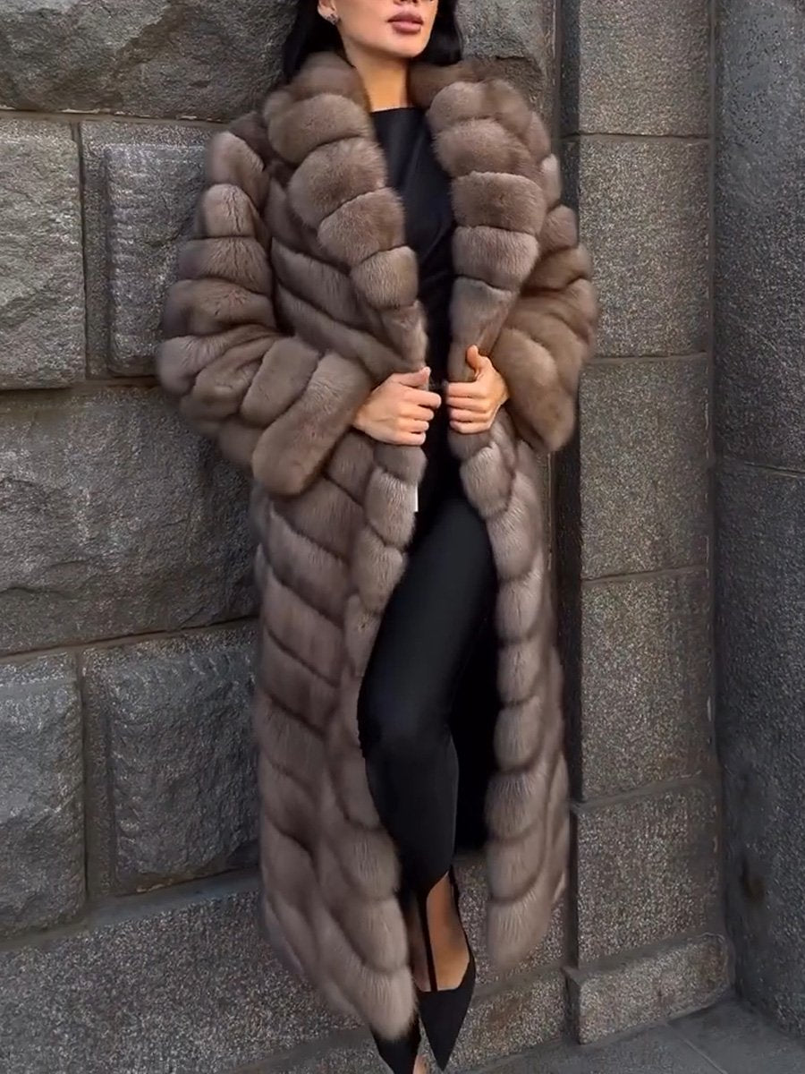 S121201 FASHIONABLE FUR COAT