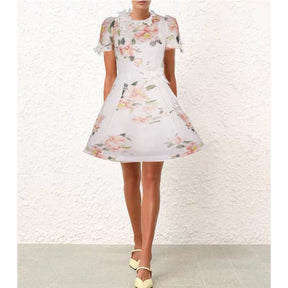 3D FLOWER SPRING MINI DRESS