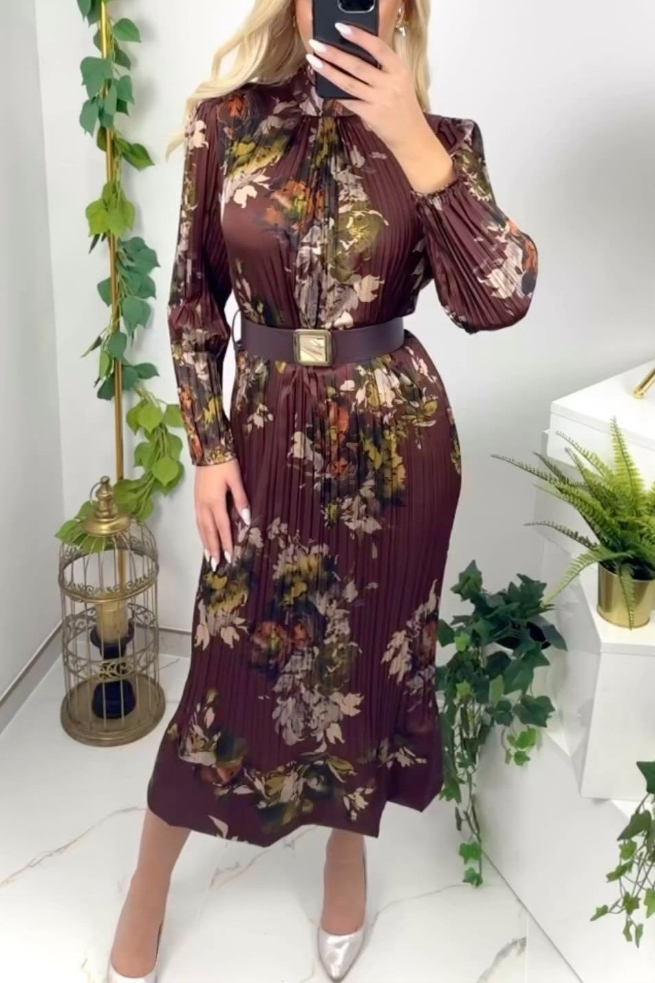 LUXURIOUS FALL MIDI DRESS