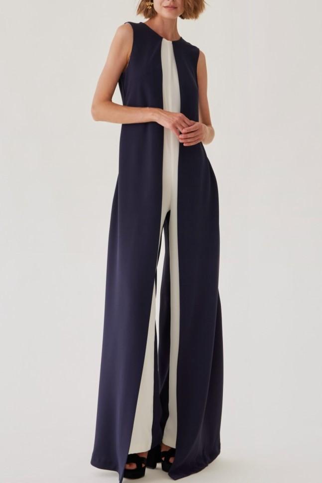 DOUBLE LAYER SLEEVELESS JUMPSUIT