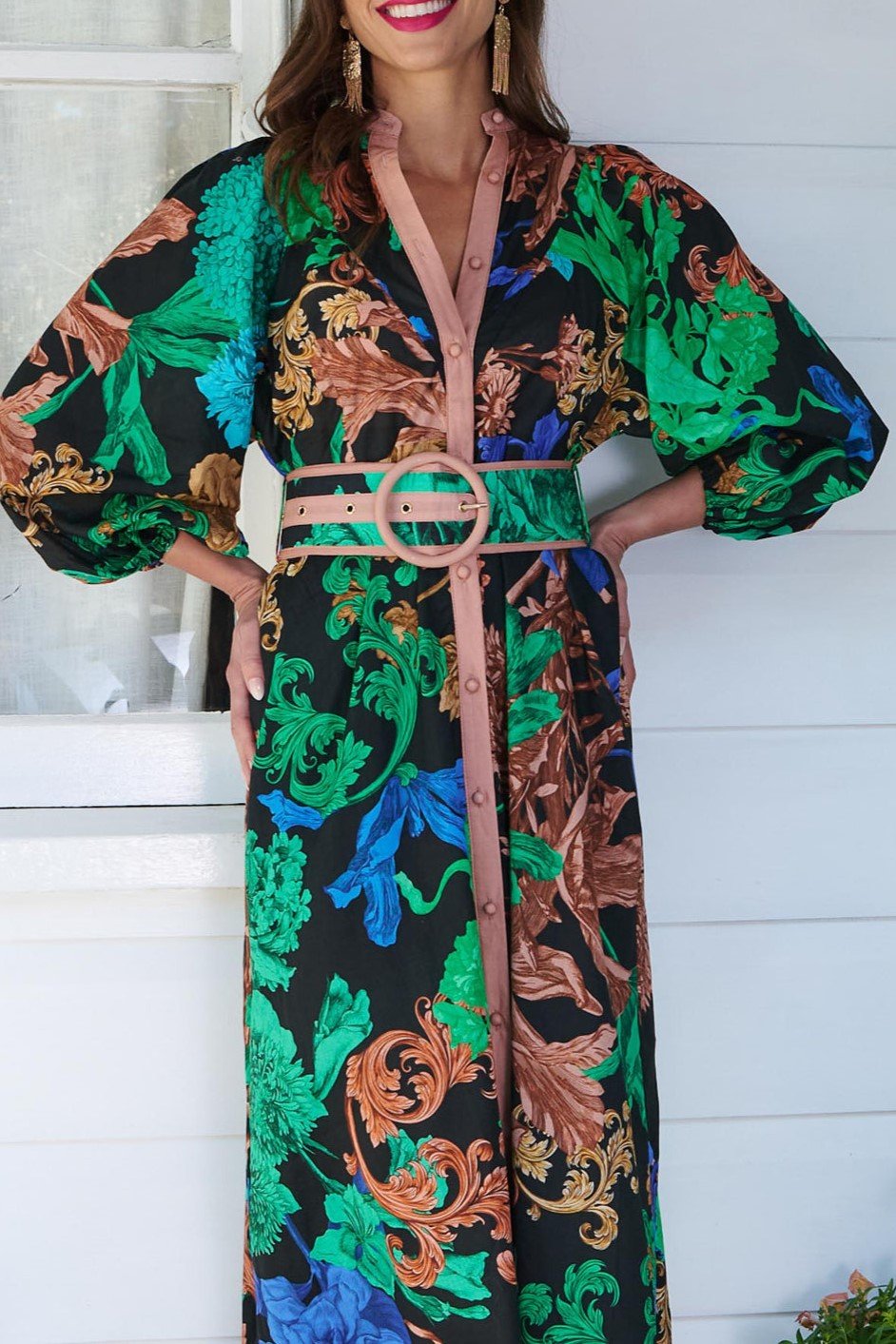 LUXE RAINFOREST SHIRT DRESS