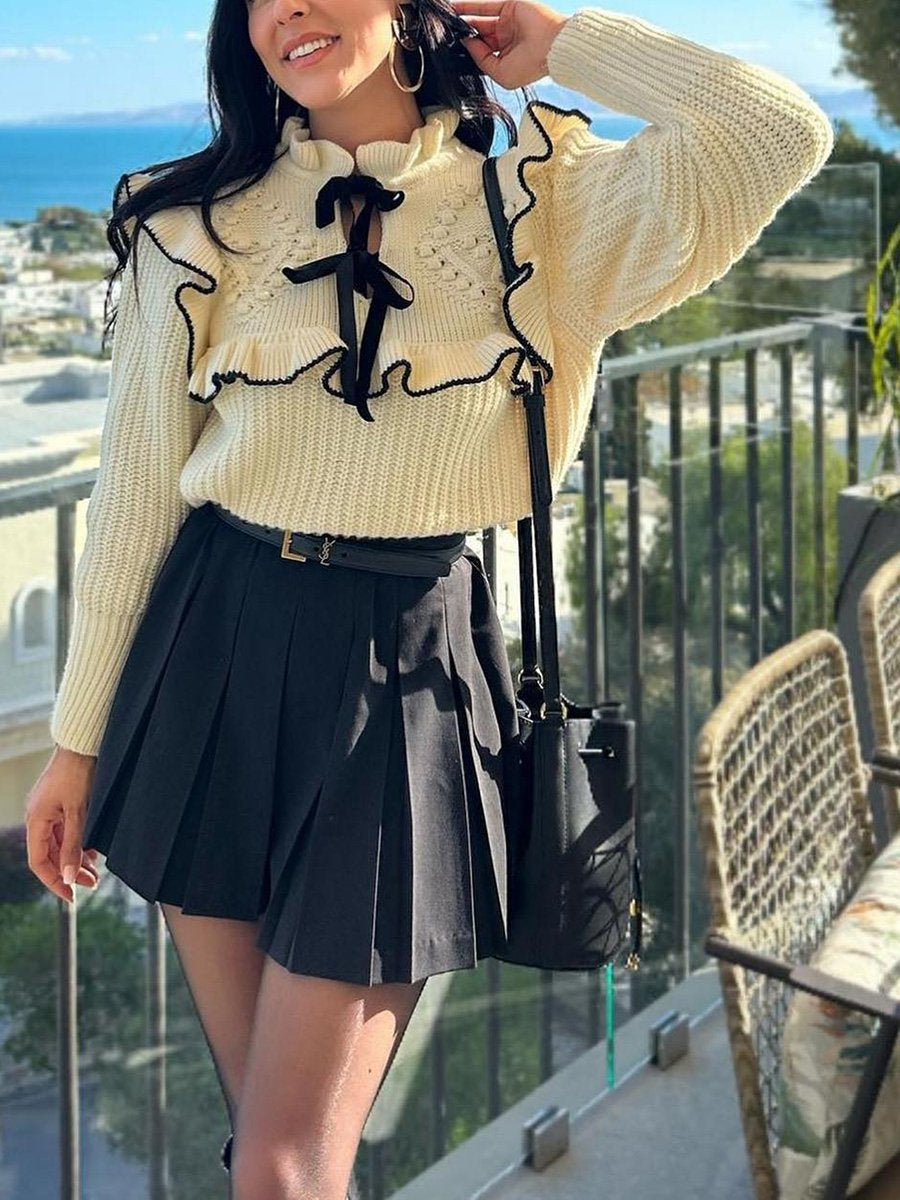 FASHION LACE KNIT TOP