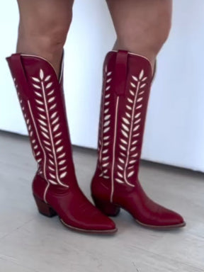 FASHION PATTERN LEATHER BOOTS