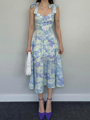 FLORAL PRINT MIDI DRESS