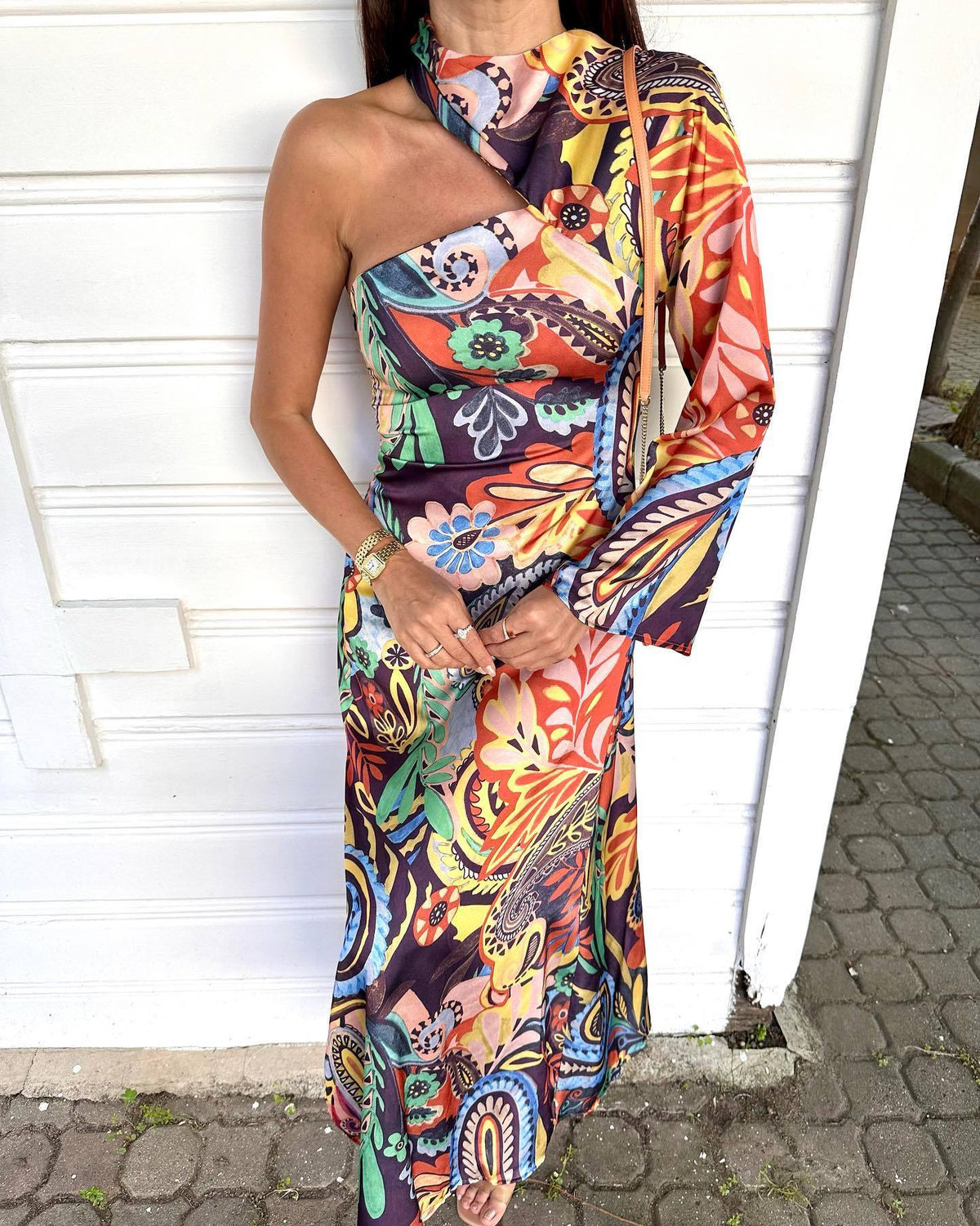 Printed Asymmetric Dress