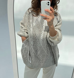 REFLECTIVE KNITTED SWEATER