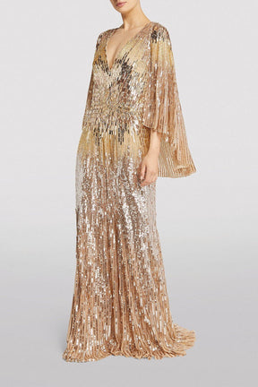 LUXURY GOLDEN MAXI DRESS