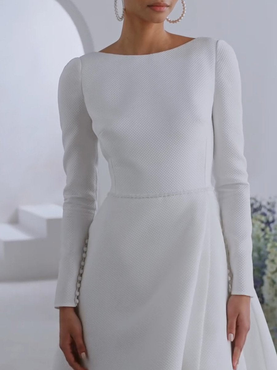 TEMPERAMENT LONG SLEEVE DRESS