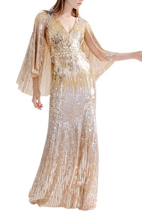 LUXURY GOLDEN MAXI DRESS