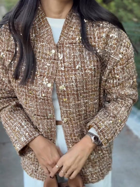 FASHION SEQUINED COAT