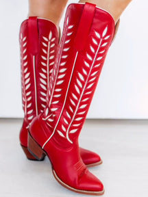 FASHION PATTERN LEATHER BOOTS