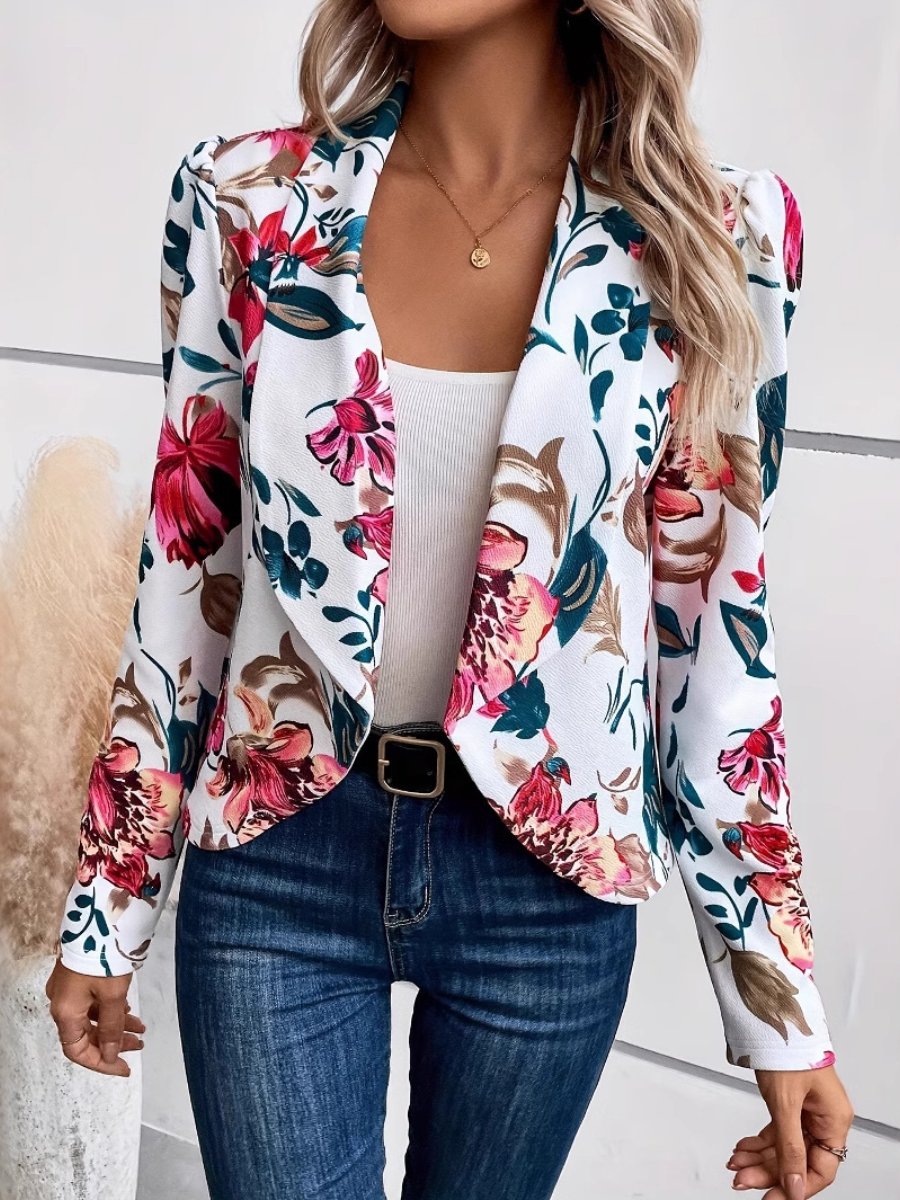 S121608 NEW CASUAL PRINTED COAT