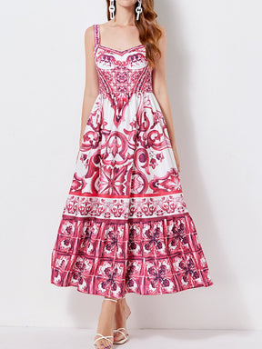 Celadon Print Sling Dress
