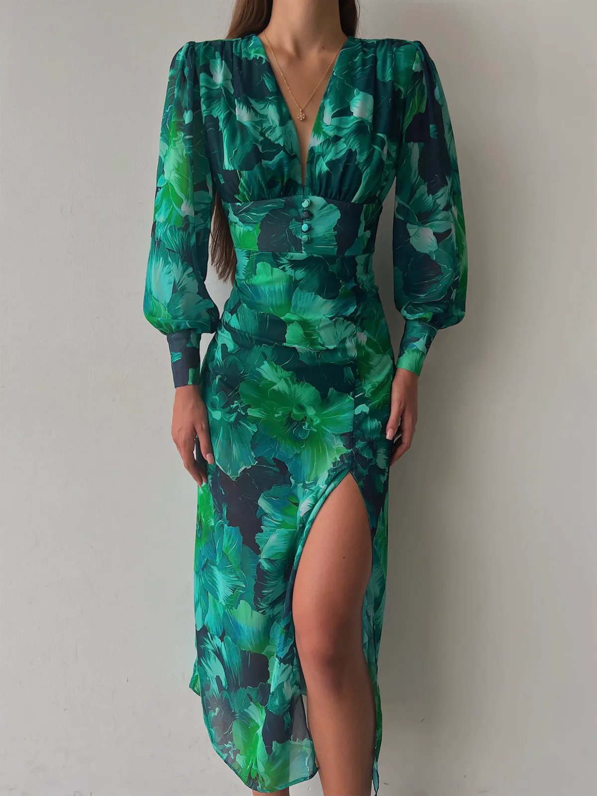 Emerald Midi Dress