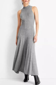 WOOL SLEEVELESS MAXI DRESS