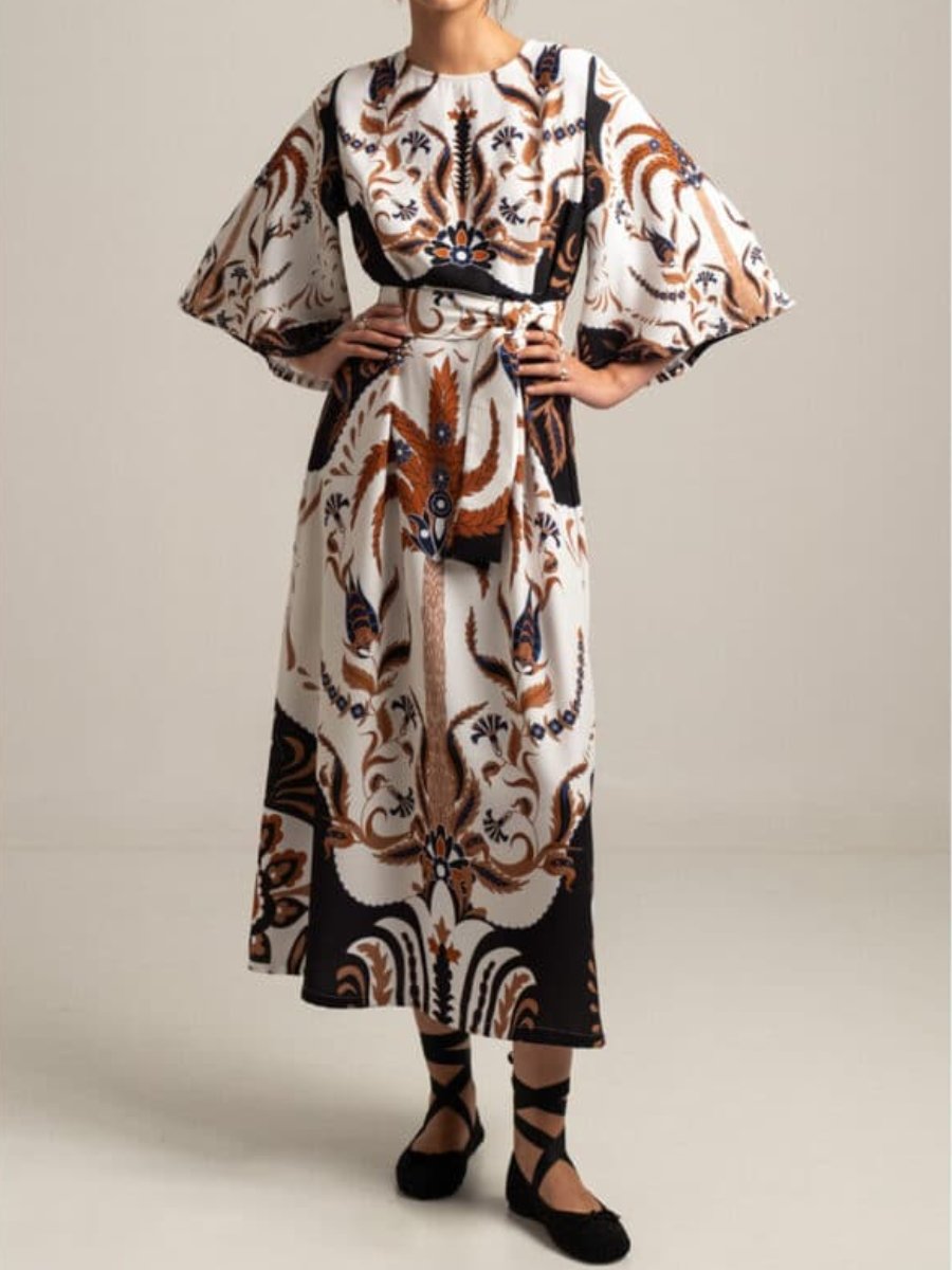 The Vibe Printed Midi Dress