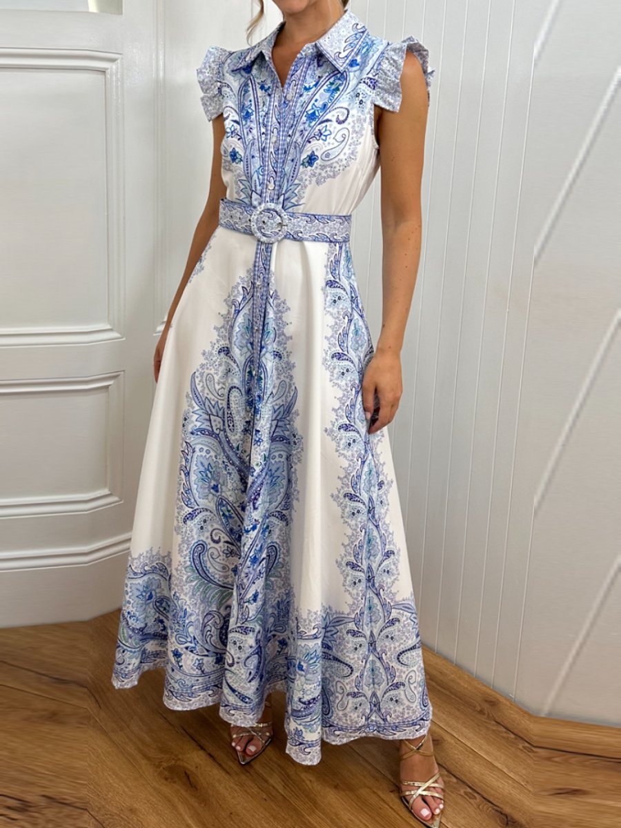 ELEGANT PRINTED MAXI DRESS