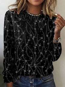 S121504 PRINTED ROUND NECK LONG-SLEEVE T-SHIRT