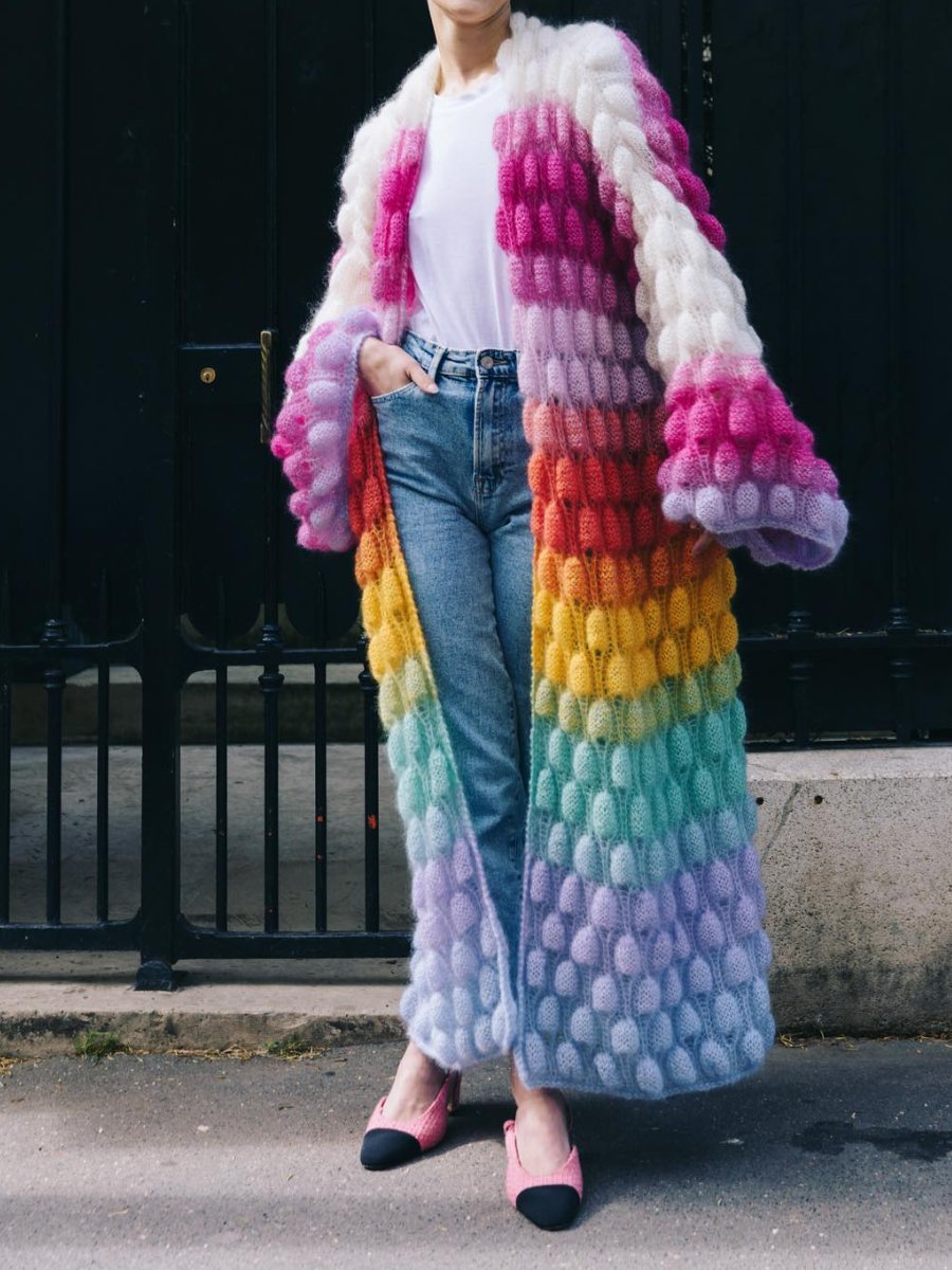 Rainbow Soft Knitted Cardigan