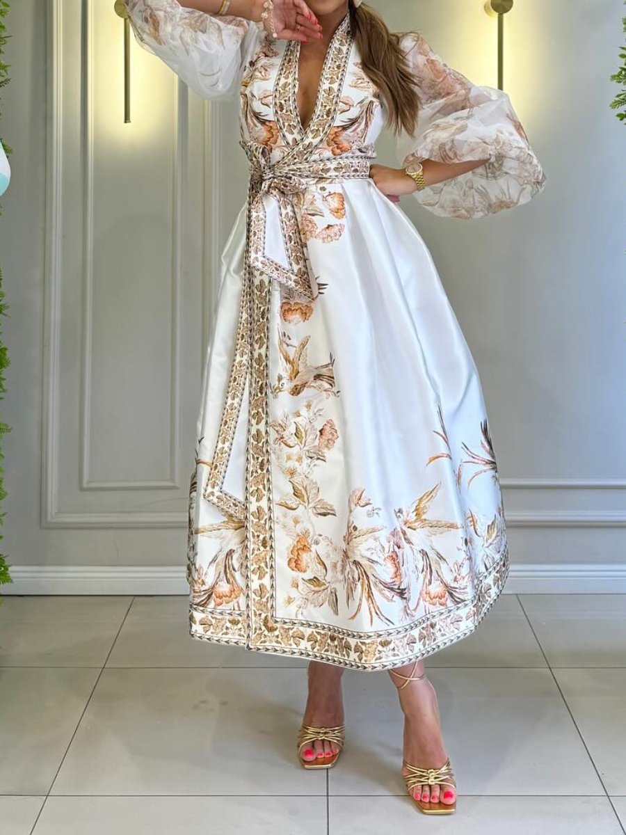 The Fashion Printed Midi Dress